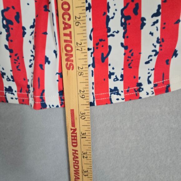 Patriotic Sleeveless round Collar Stripes & Stars Women's Flowy Tank Top NWOT - Picture 8 of 10